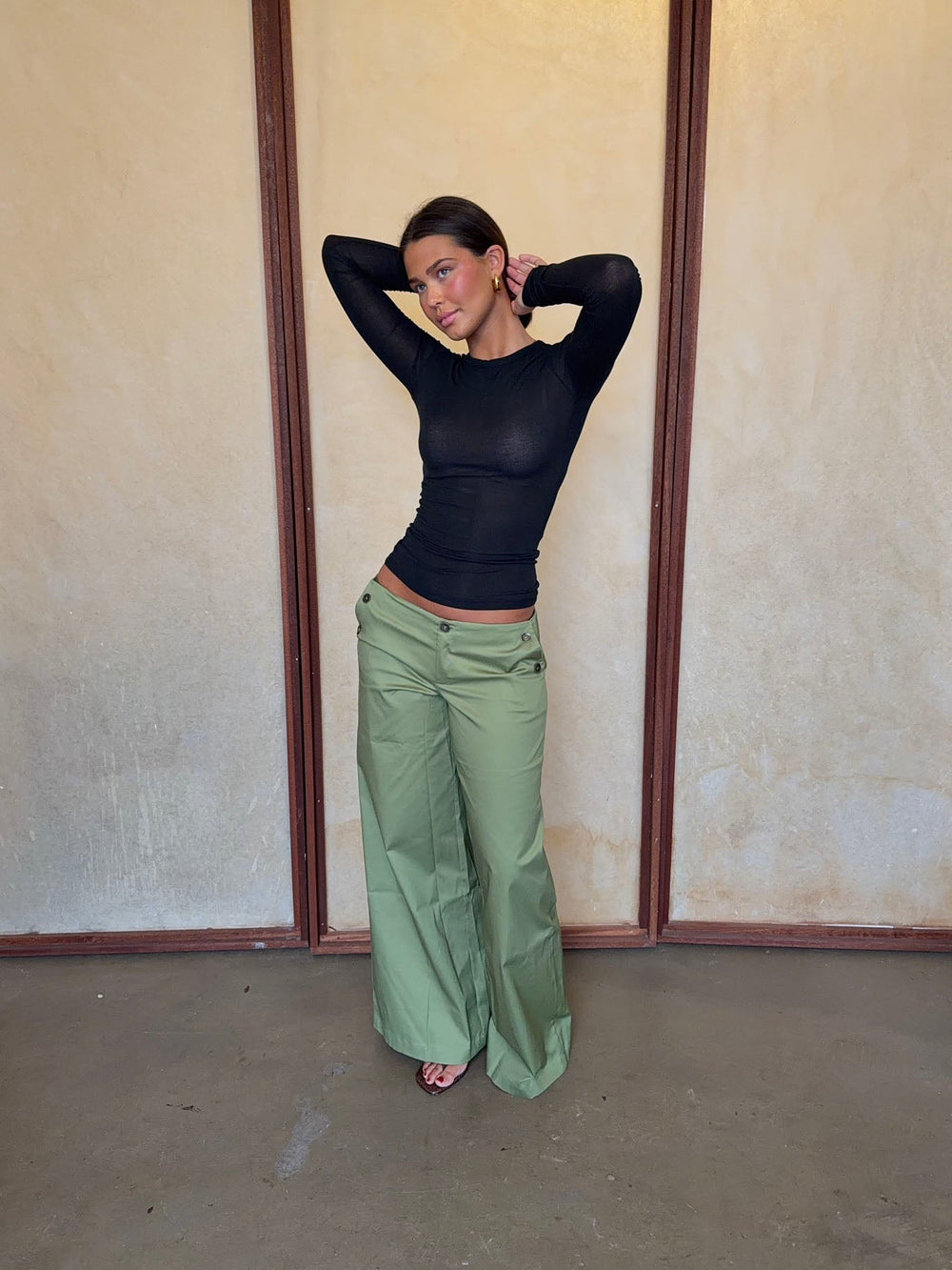 Maxim pants with buttons - Green