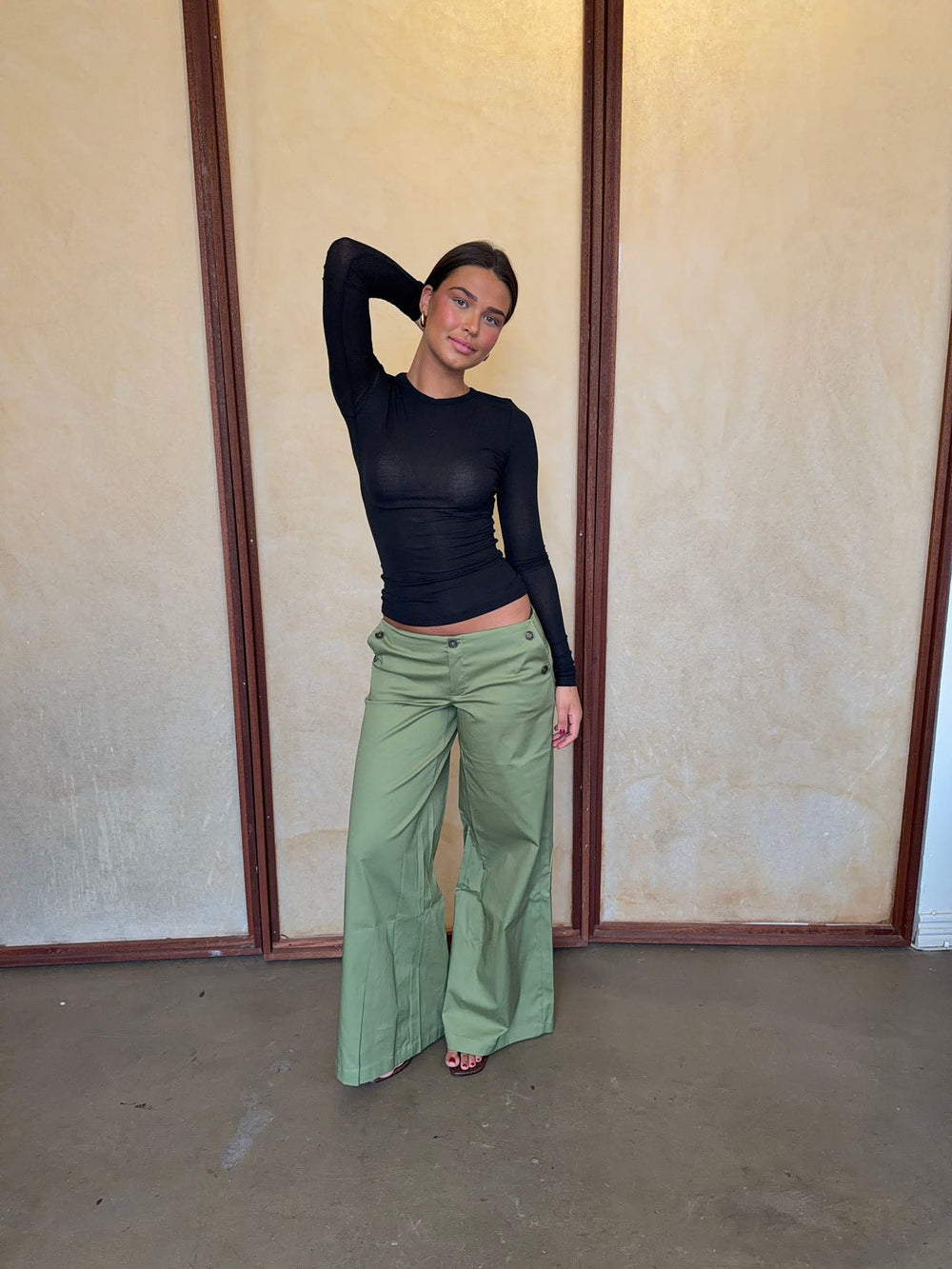 Maxim pants with buttons - Green