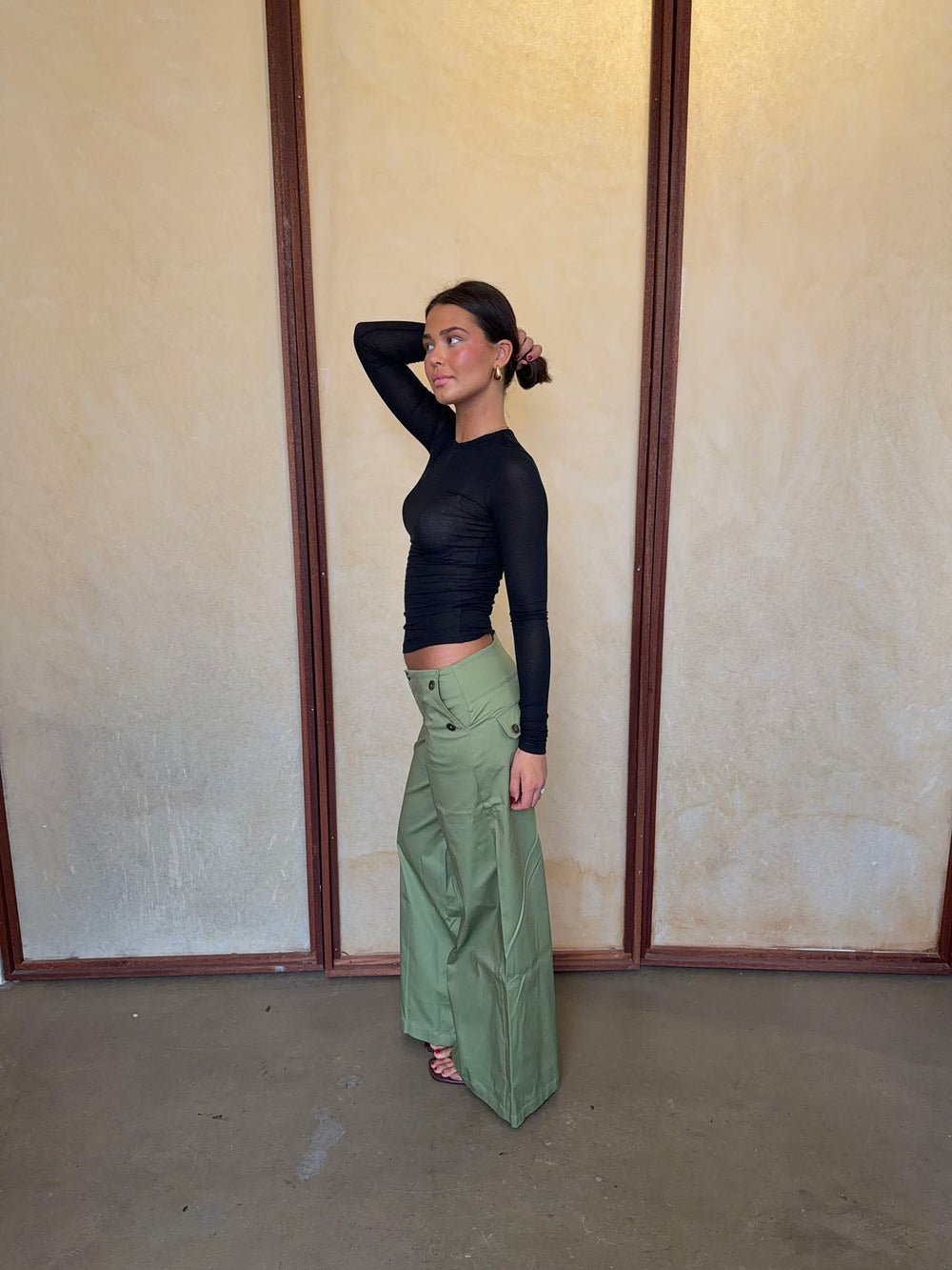 Maxim pants with buttons - Green