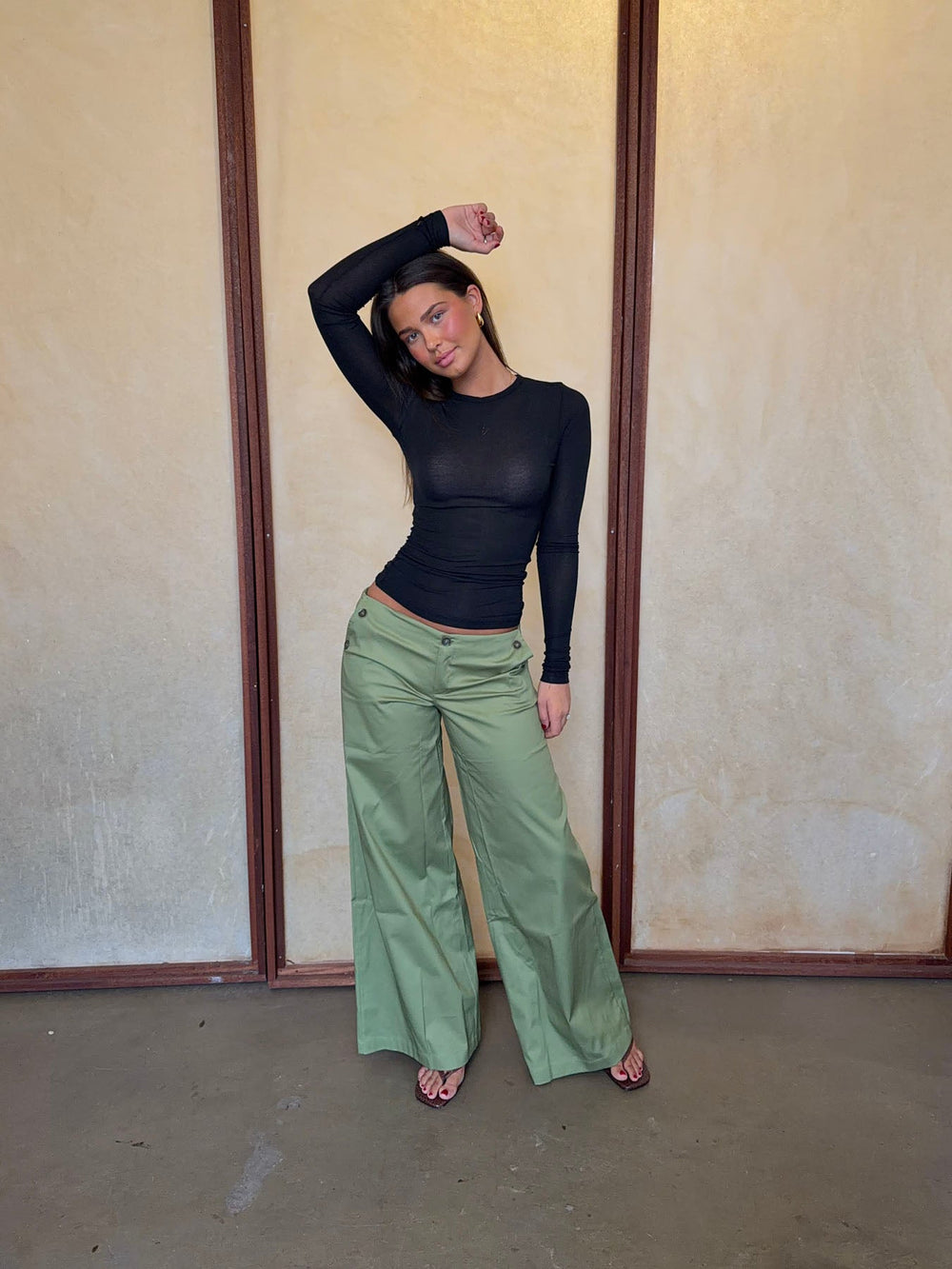 Maxim pants with buttons - Green