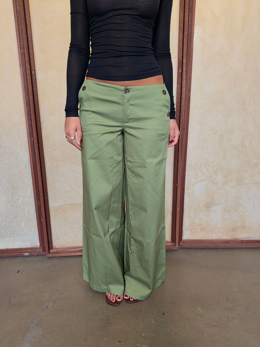 Maxim pants with buttons - Green