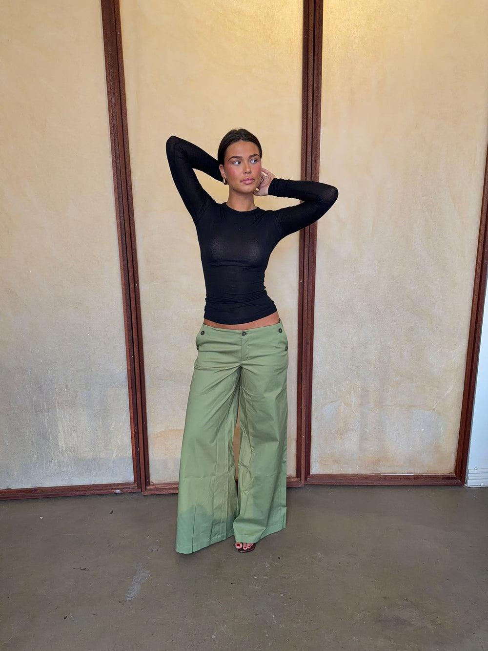 Maxim pants with buttons - Green