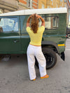 Salina pants with pocket detail - White