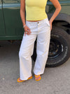 Salina pants with pocket detail - White