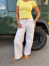 Salina pants with pocket detail - White