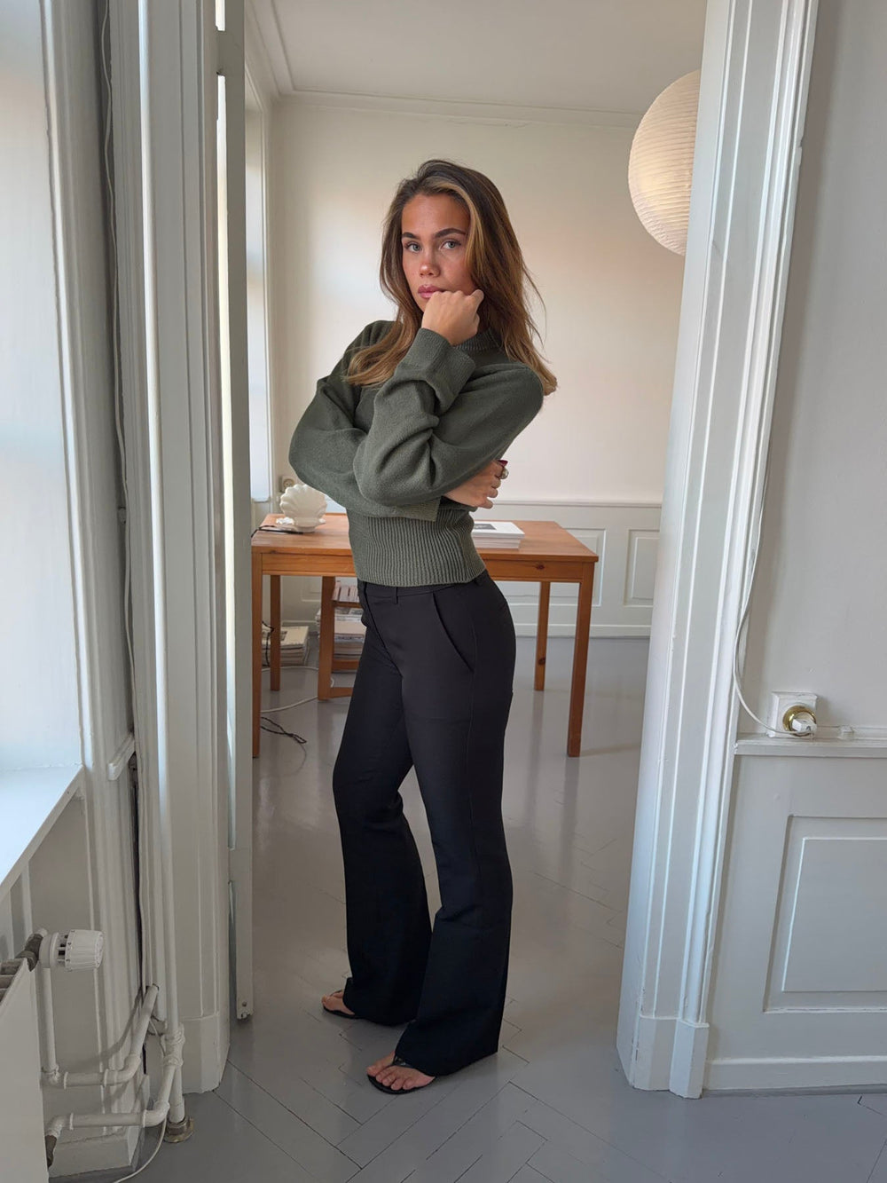 Flare pants with pockets - Black