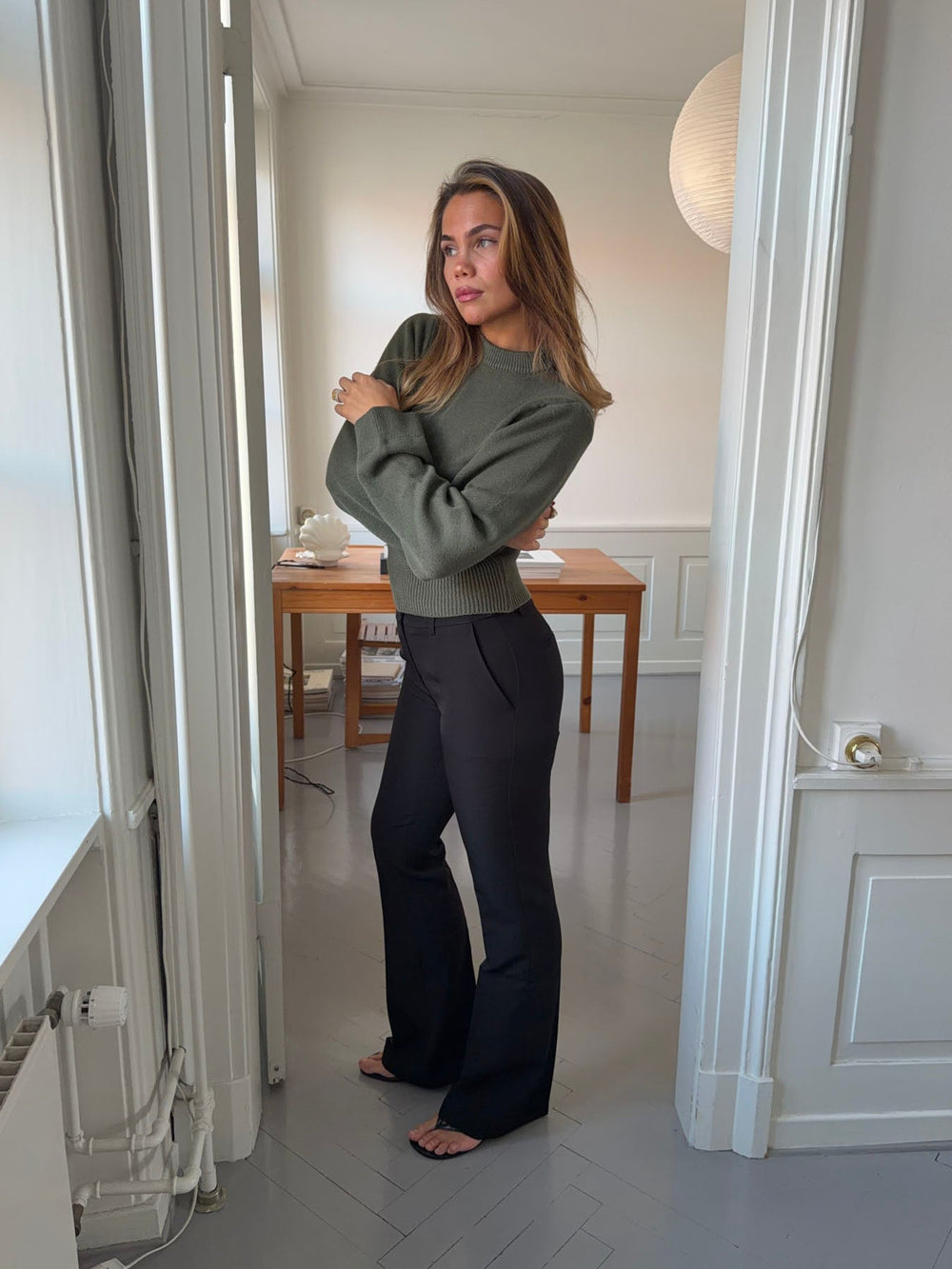 Flare pants with pockets - Black