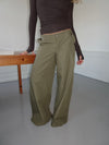 Maluna pants with stripes - Khaki
