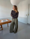 Maluna pants with stripes - Khaki