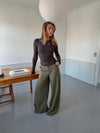 Maluna pants with stripes - Khaki