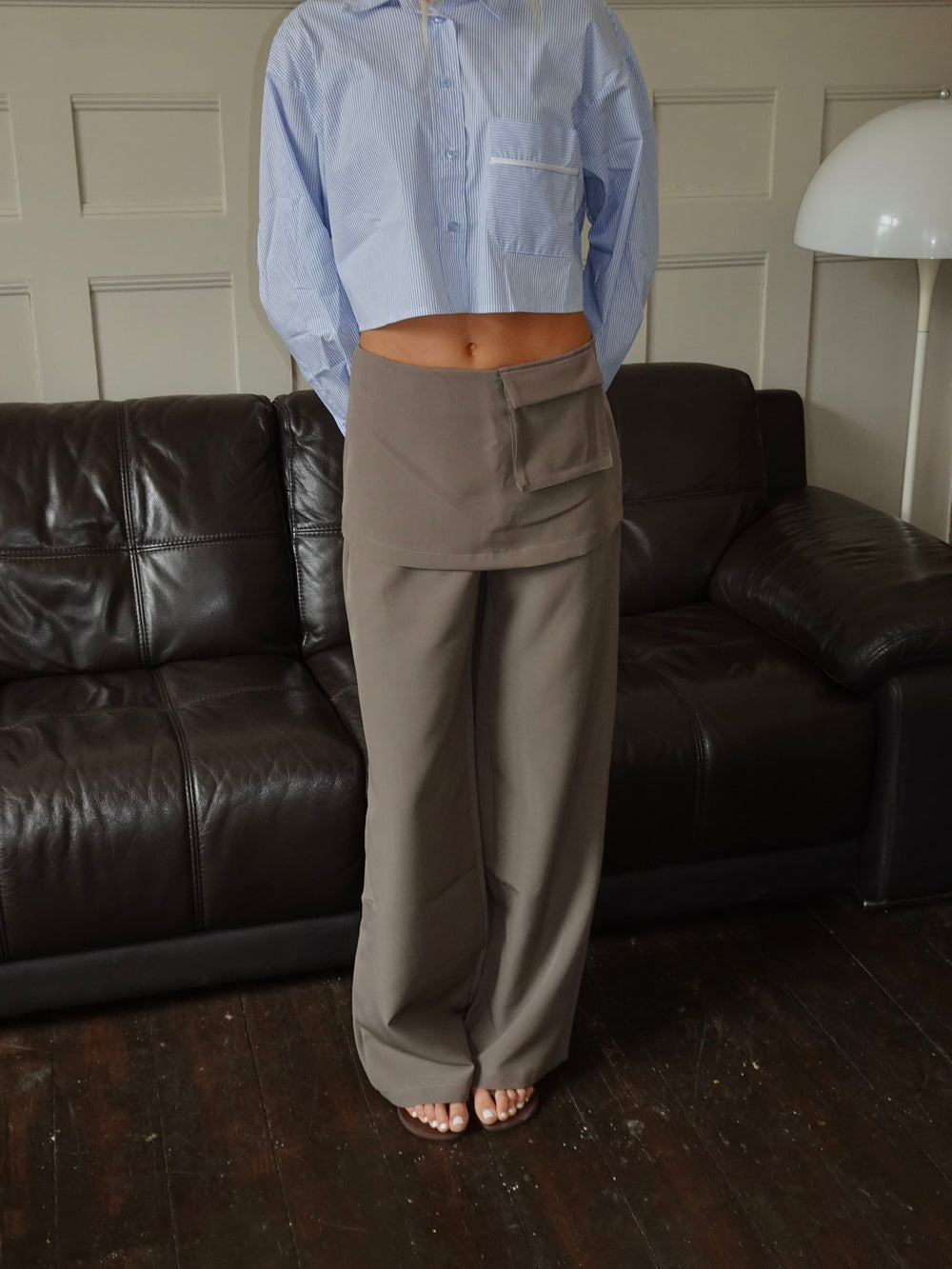 Thealine pants with skirt – Taupe