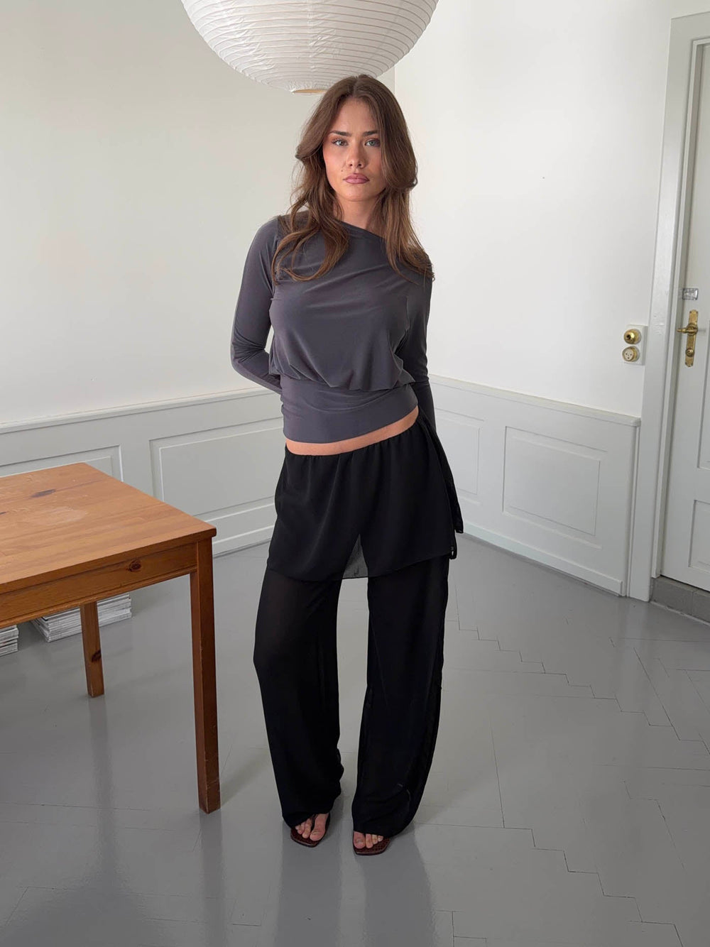 Nadina pants with skirt - Black