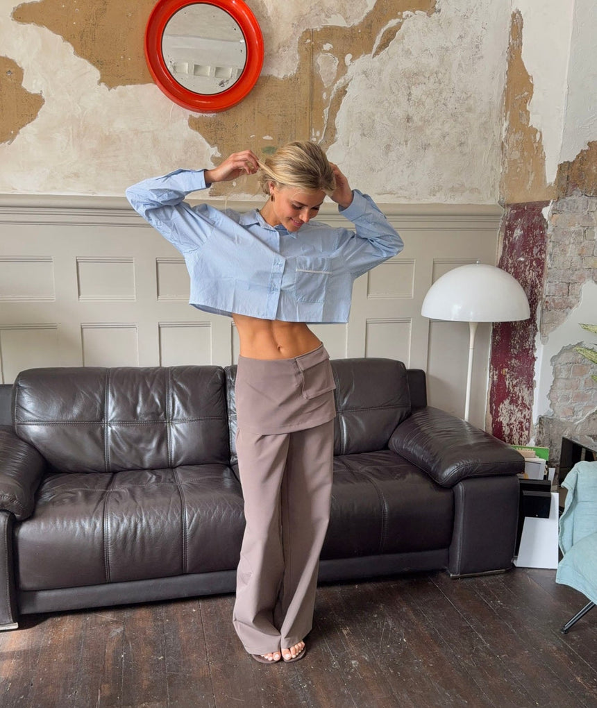 Thealine pants with skirt – Taupe