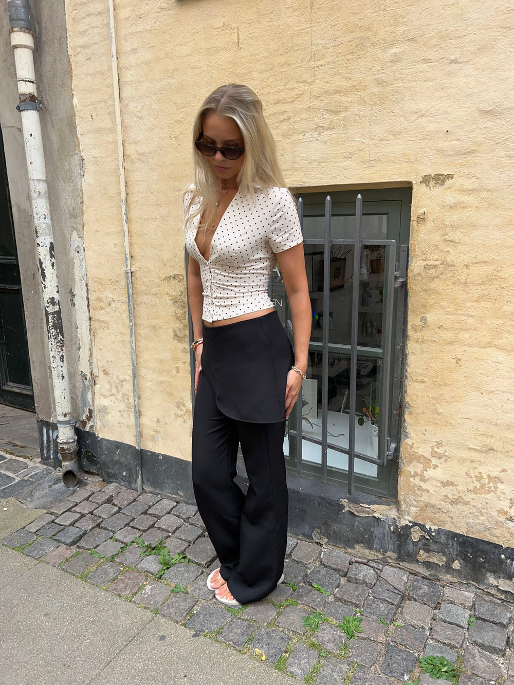 Kira pants with wrap detail – Black