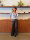 Bello pants with striped trim - Grey