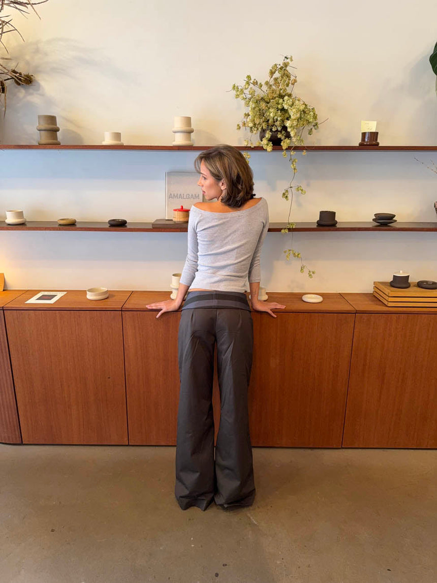 Bello pants with striped trim - Grey