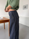 Maluna pants with pinstripes - Navy/white