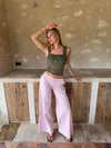 Vitella pants with stripes - Light pink
