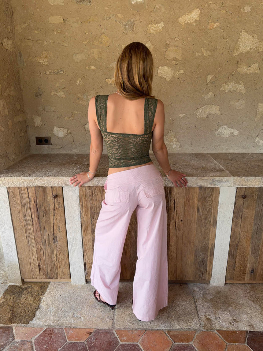 Vitella pants with stripes - Light pink