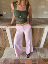 Vitella pants with stripes - Light pink