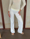 Hilda pants with detail - White/yellow