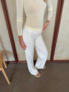 Hilda pants with detail - White/yellow