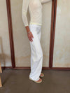 Hilda pants with detail - White/yellow