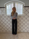 Hilda pants with detail - Black/green