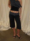 Calsia capri trousers with polkadots – Black