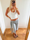 Scandivv capris with tie detail - Grey