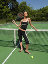 Speeda capri pants with stripes – Jet Black/cloud