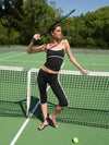 Speeda capri pants with stripes – Jet Black/cloud