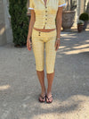 Kassa capris with checkers - Yellow/white