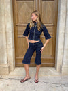 Maja denim capris - Dark denim