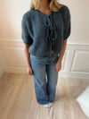Indira mohair cardigan with tied details - Dark grey