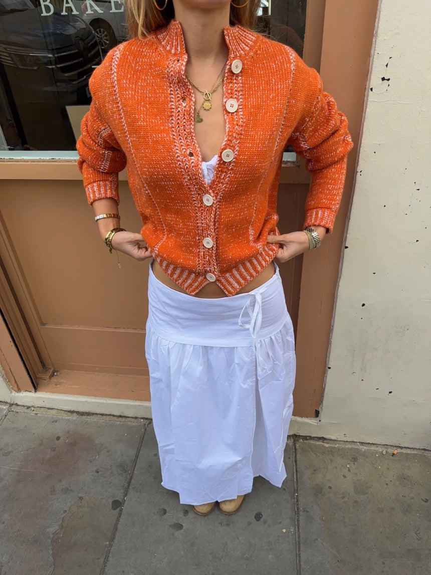 Malin Tomkins cardigan with details - Orange