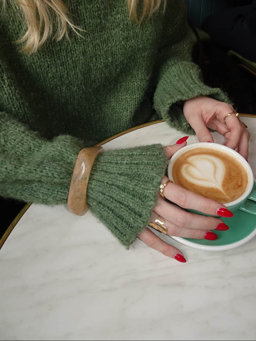 Lykke chunky bangle - Light caramel