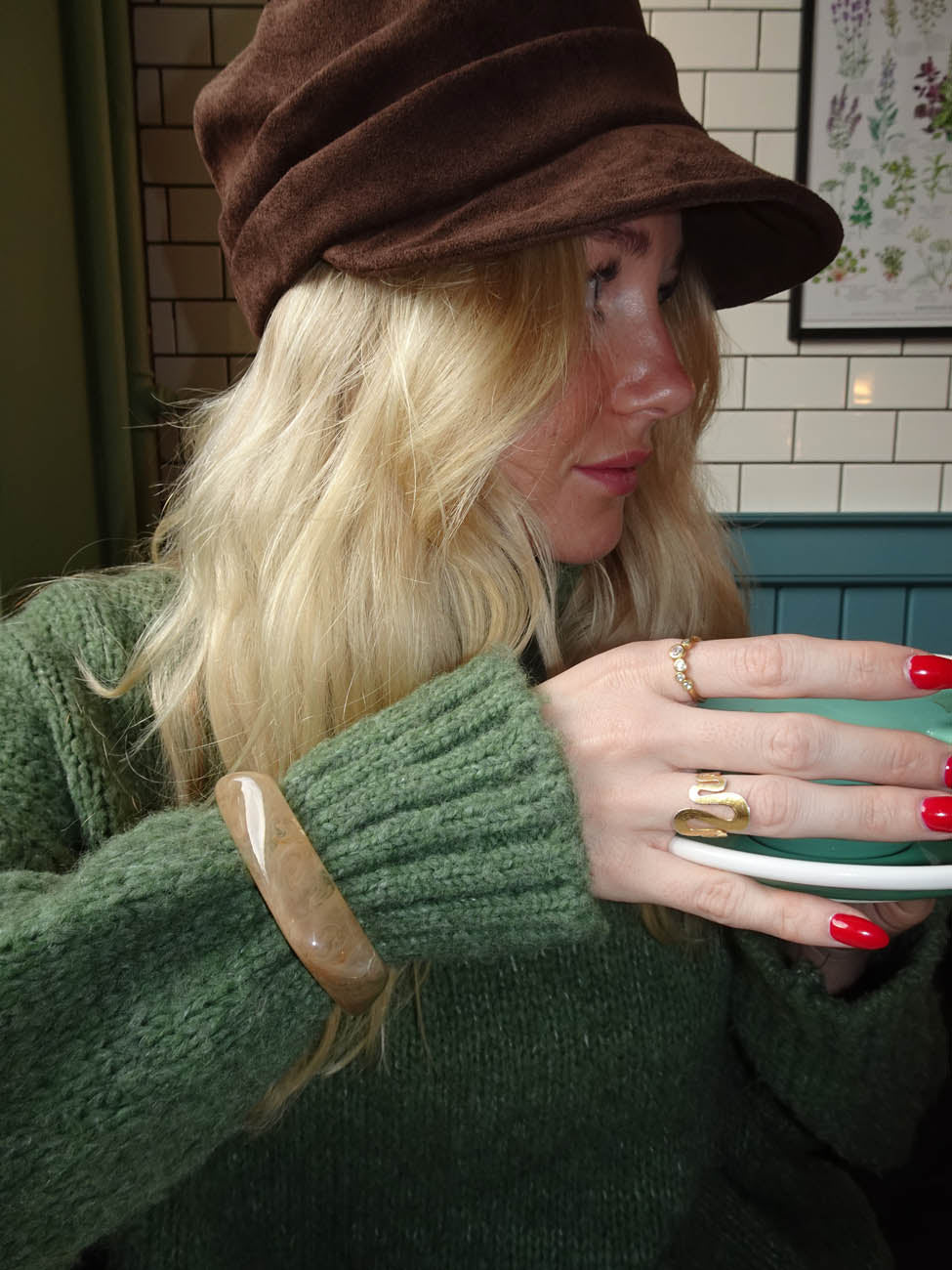 Lykke chunky bangle - Light caramel