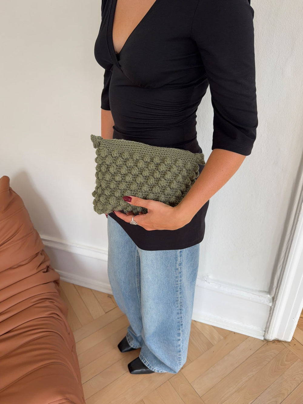 Crochet clutch - Green
