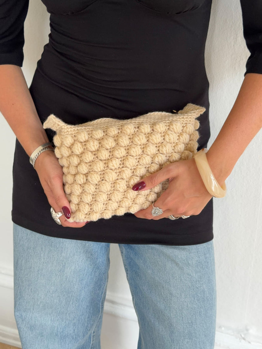 Chrochet clutch - Cream