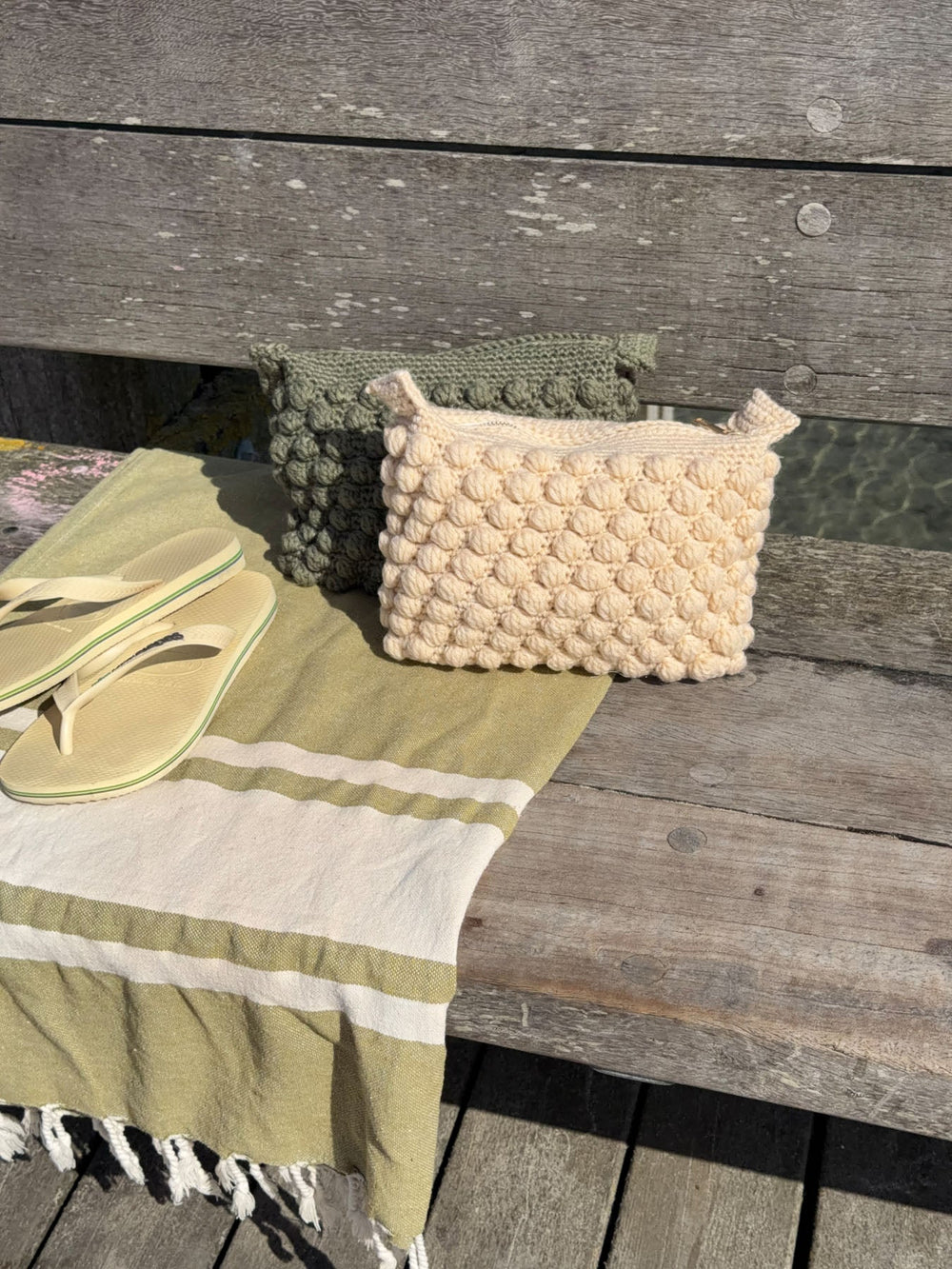 Chrochet clutch - Cream