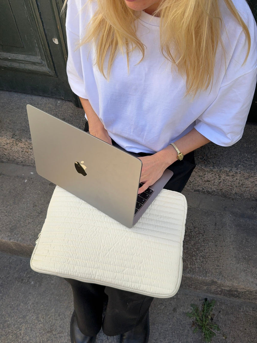 Sofi laptop sleeve - White