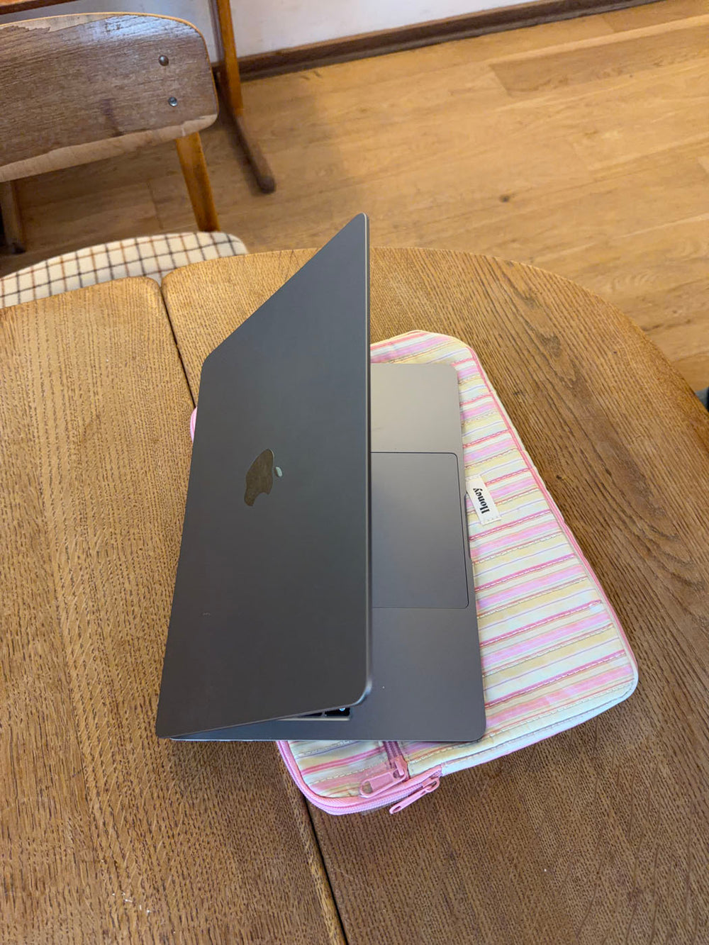 Honey computer sleeve - Pink med lyse gule striber