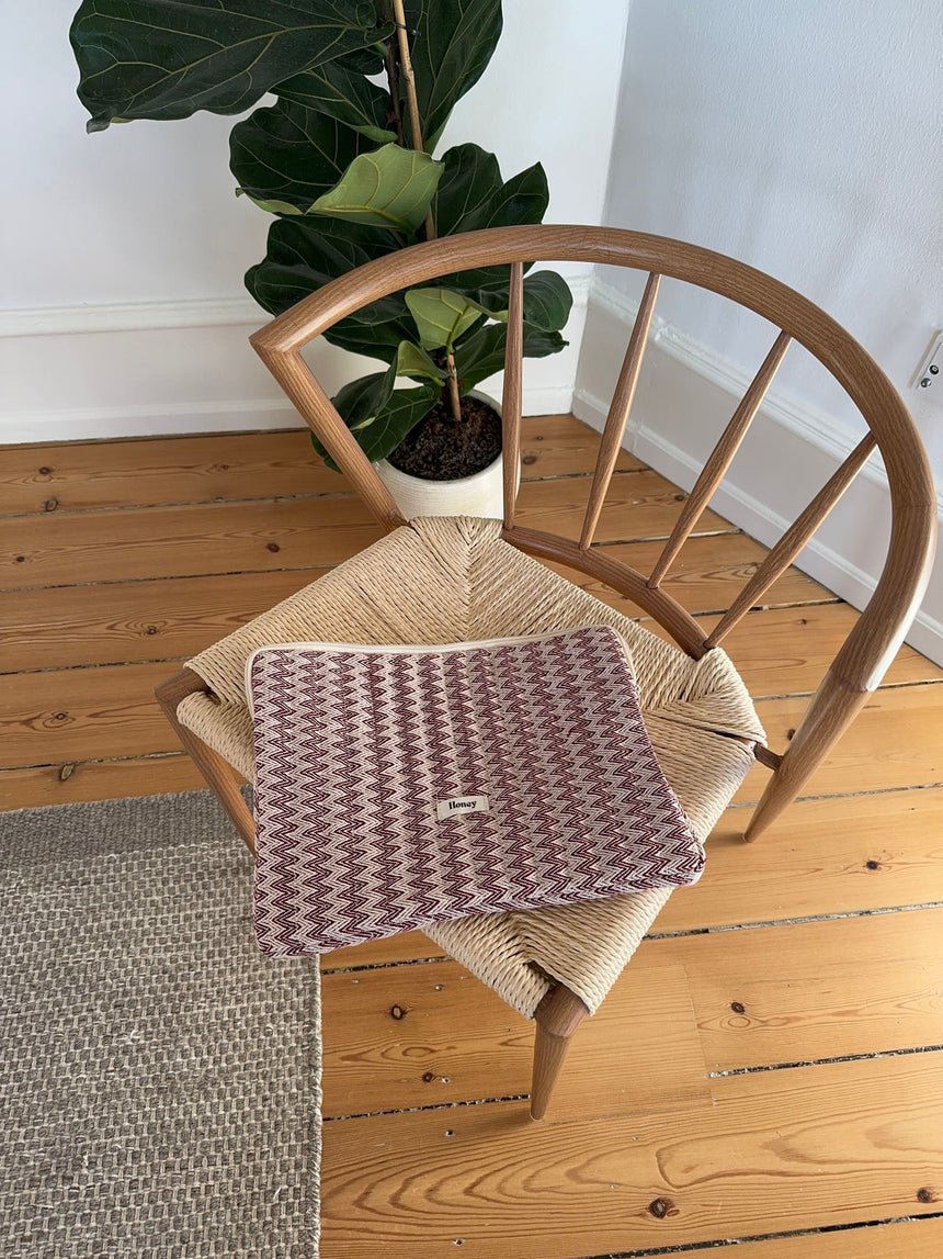 Honey computer sleeve - Beige/red