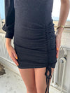 Kalina one shoulder dress - Black glitter
