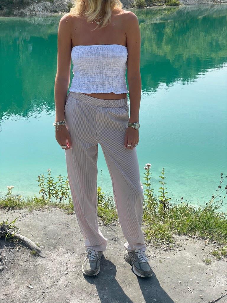 Luzy striped pants - brown