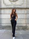 Flare pants with pockets - Black