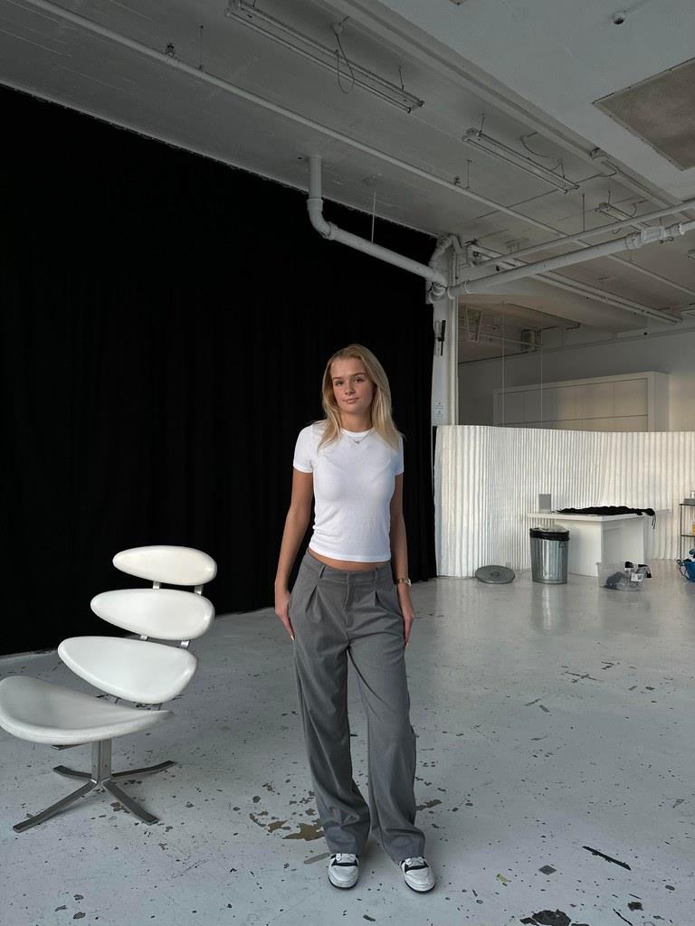 Lisette oversized suit pants - Grey – Designbysi.se