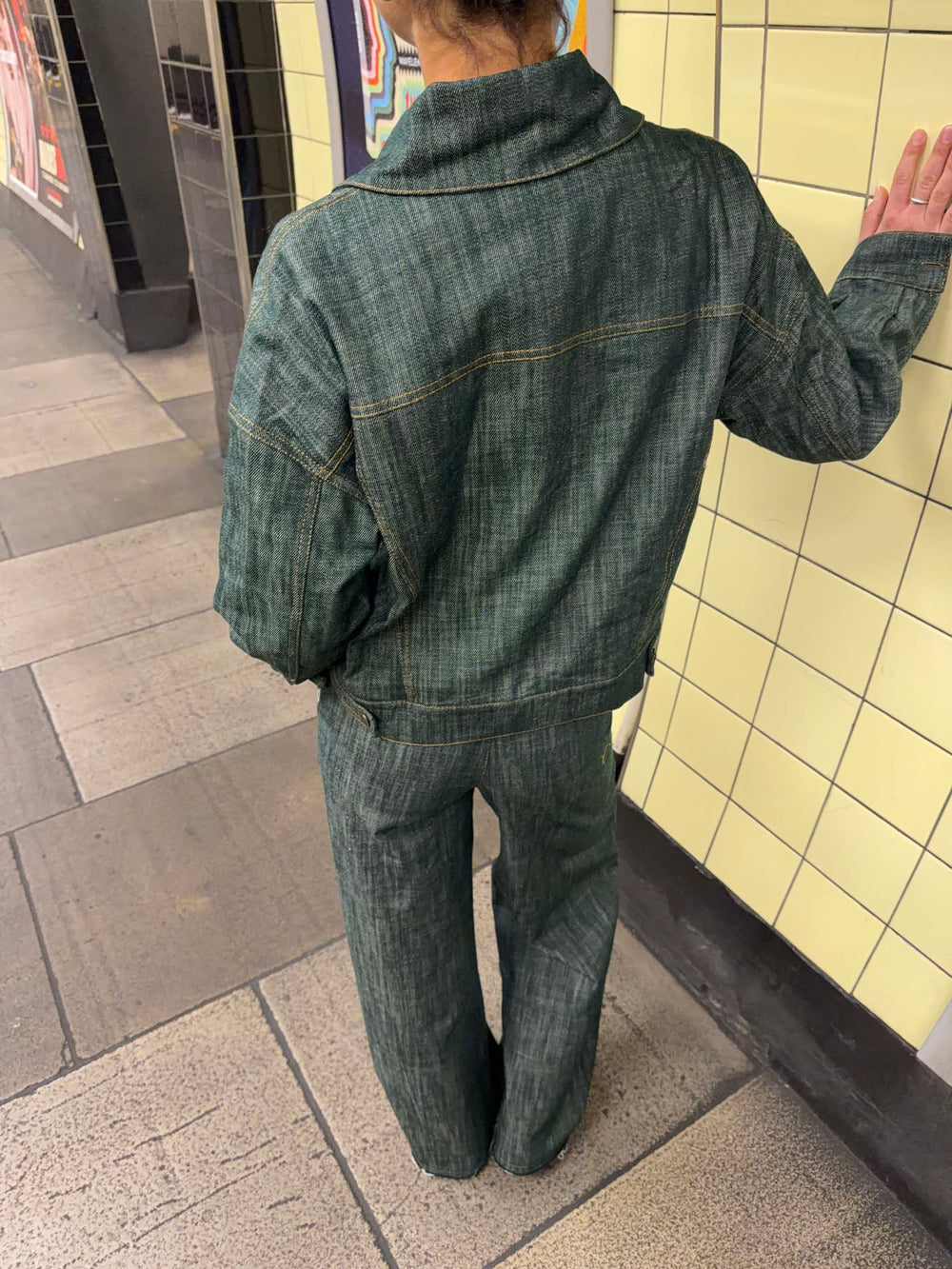 Olivina denim jacket - Blue/green