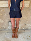 Helina denim shorts - Dark denim